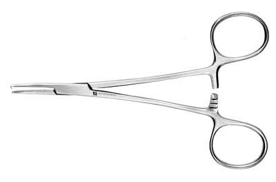 Mosquito Forceps 5" - Curved, with Hook